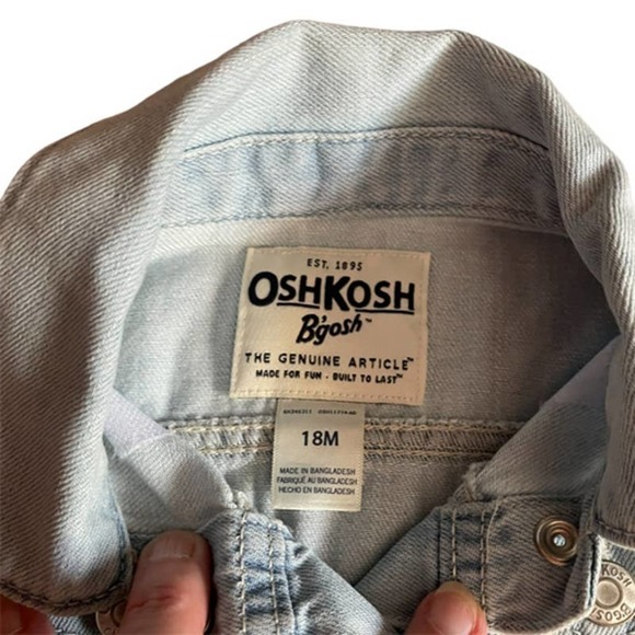 OSHKOSH B'gosh Embroidered Denim Jacket Size 18 Months - Picture 5 of 5